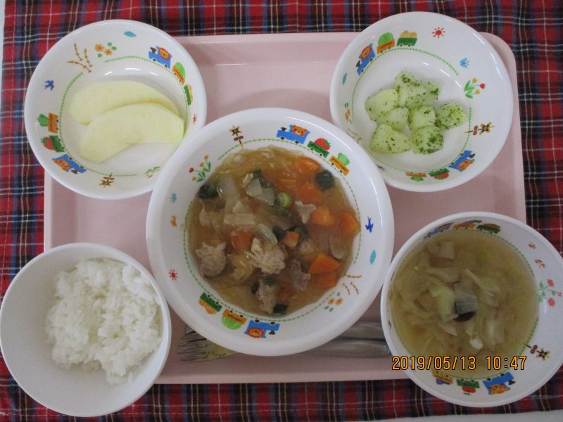5月１３日（月）のお給食(≧▽≦)