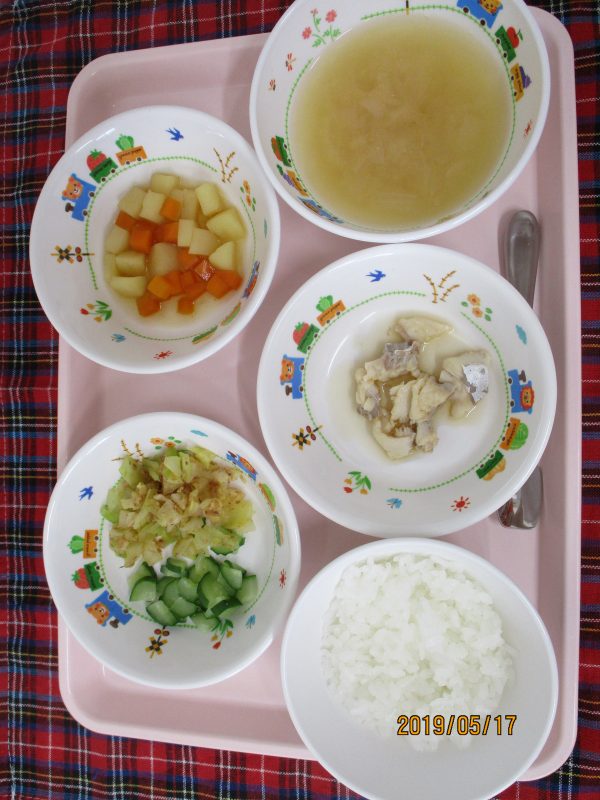 5月17日（金）のお給食(≧▽≦)