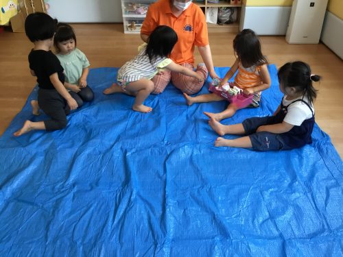 保育園でなつまつりをしたよ！