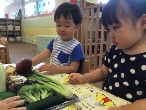 野菜スタンプ?ブロックスタンプ?