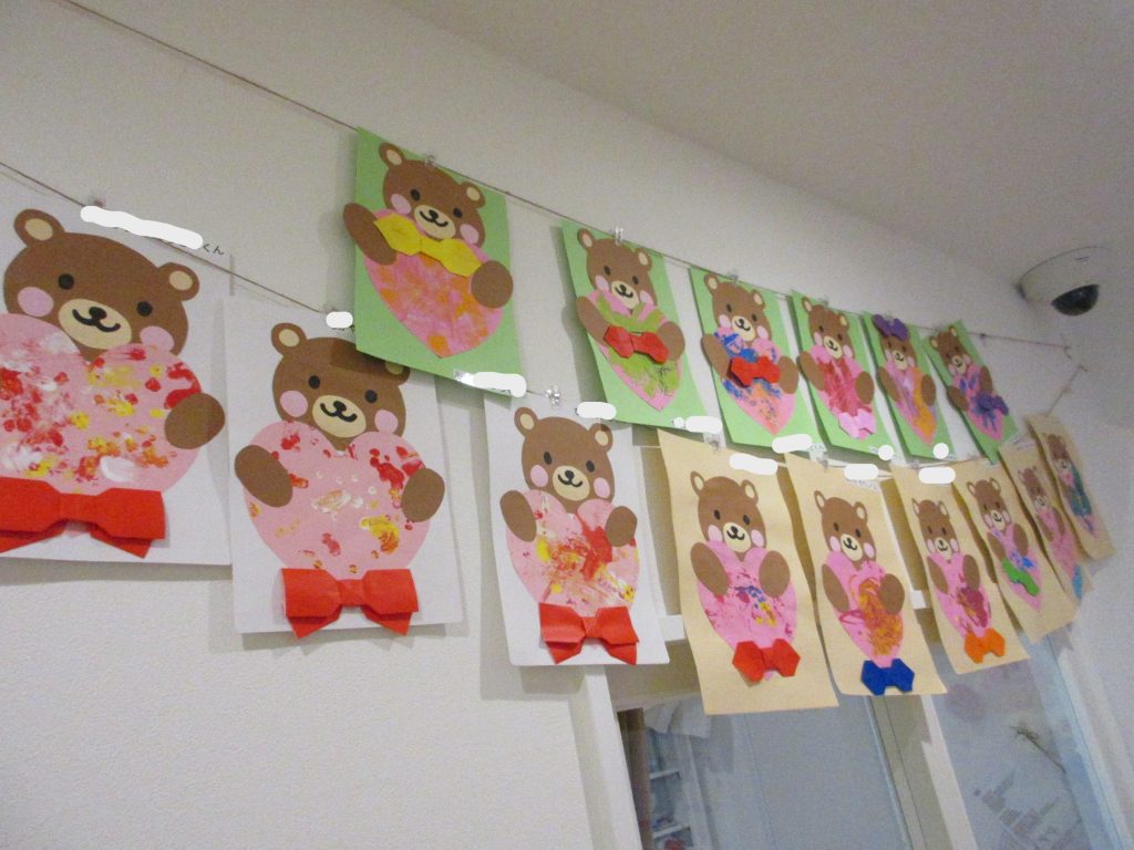 くまちゃんのバレンタイン製作