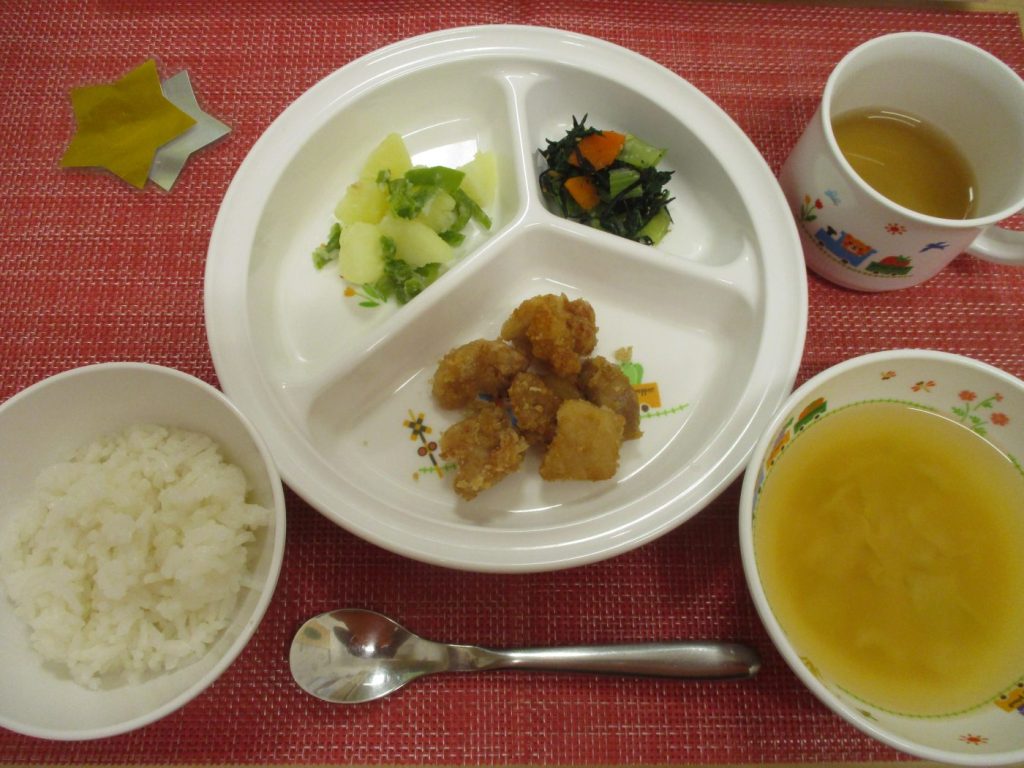 【10月25日㈮の給食・おやつ】【誕生日会】