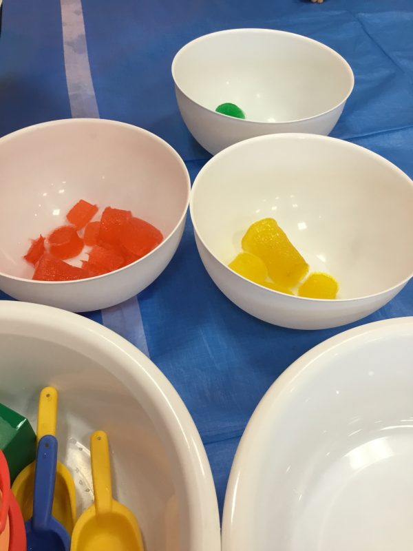 ☀寒天氷遊びしたよ☀