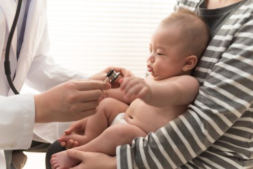 子どもの健康　子どもの定期的な健康調査（4か月児健康診査）