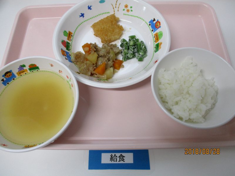 8月28日（火）お給食
