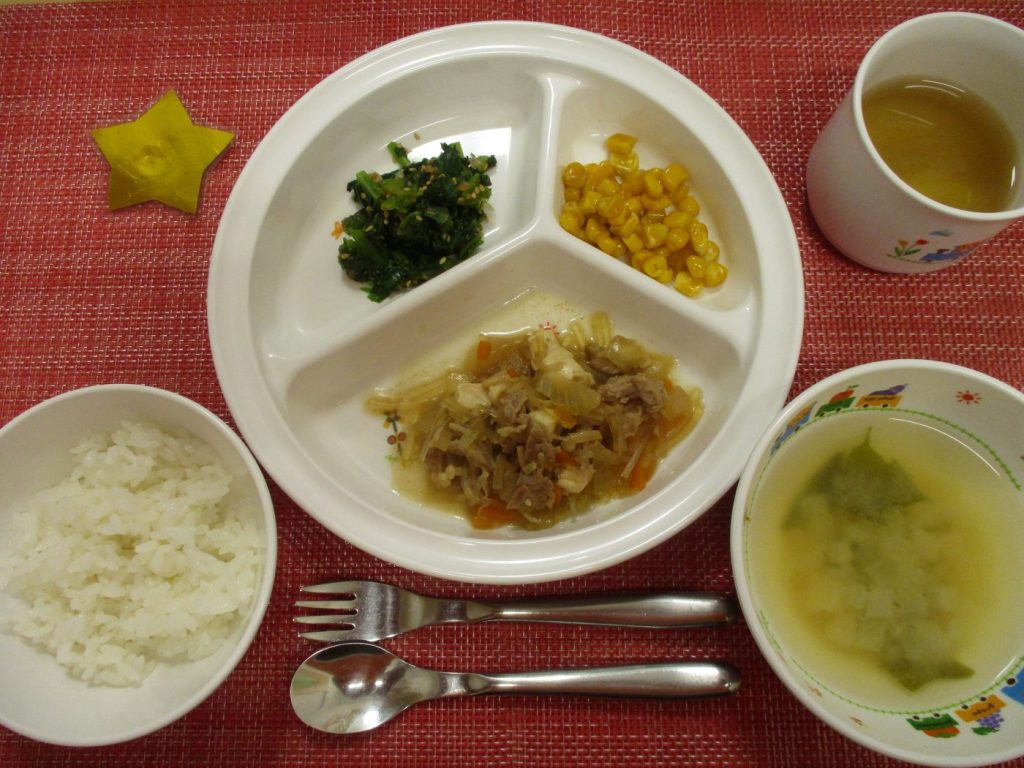 【1月8日㈬の給食・おやつ】