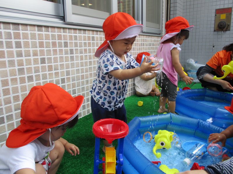 水あそびが始まりました＼(^_^)／