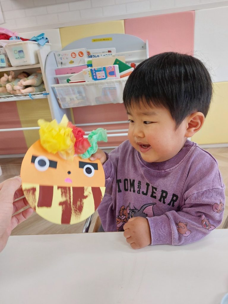 鬼のお面作り👹