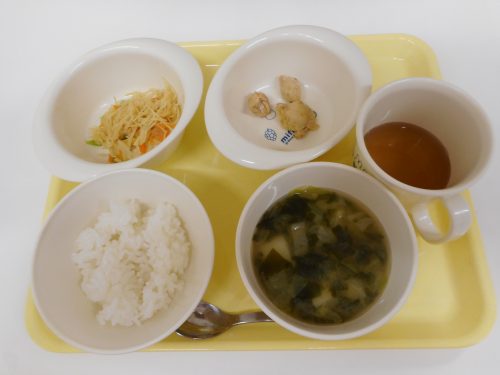 7月９日（月）の給食＆離乳食＆おやつメニュー