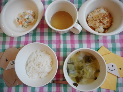 ４月１７日(水)のお給食＆おやつメニュー