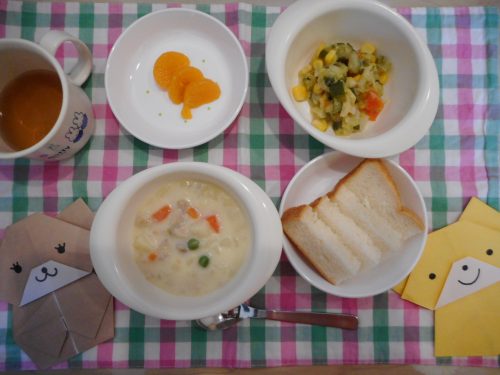 ４月１８日(木)のお給食＆おやつメニュー