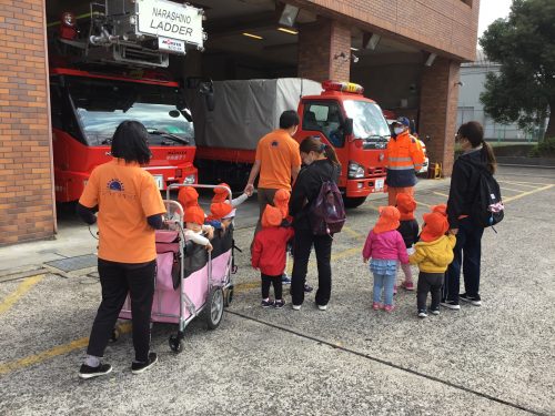 消防車を見に行ったよ♪